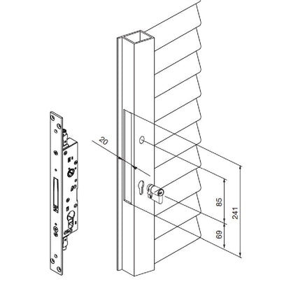 SERRATURA CISA A CILINDRO PER PERSIANE