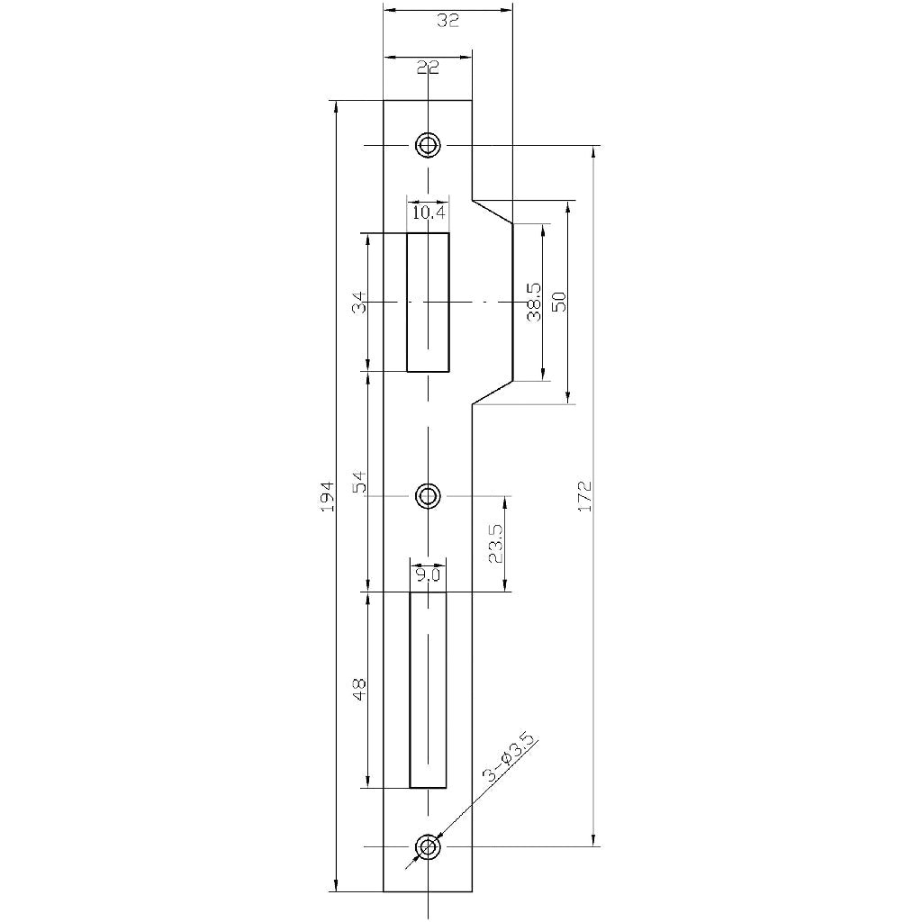 Contropiastra a bordo quadro (E0261B)