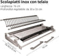 VI.TEL. Kit Scolapiatti a molla Acciaio Inox Supporto Vasca e telaio